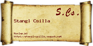 Stangl Csilla névjegykártya